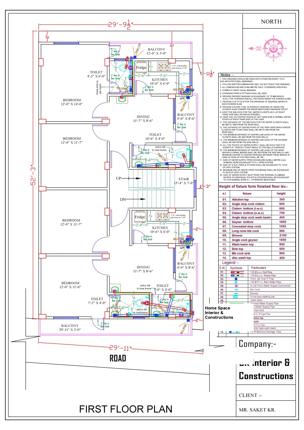 08 Plumbing Ground Floor Saket Kumar Sampat Chak Home Space